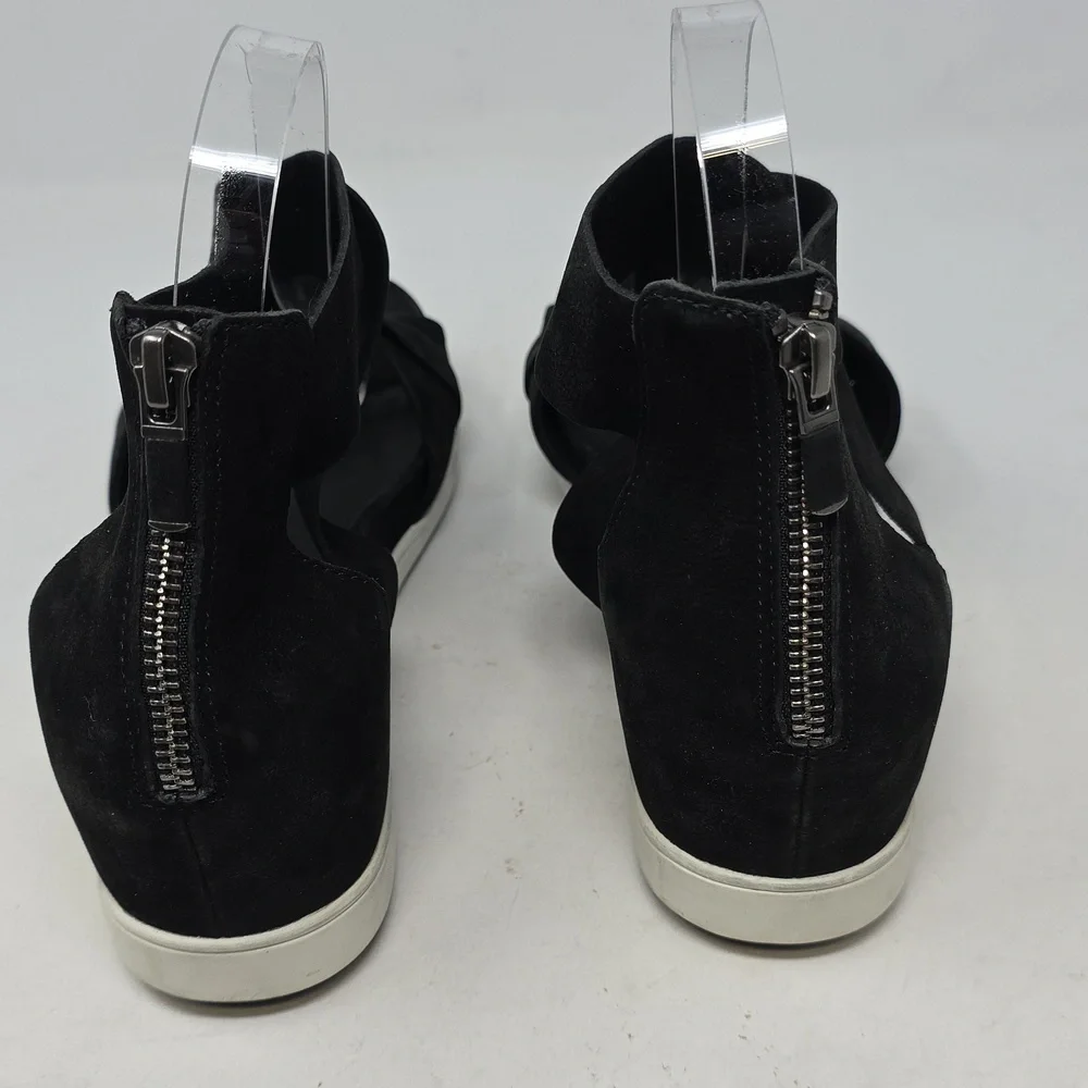 Eileen Fisher Black Wedge Shoes with Strappy Design Size 8.5